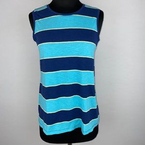 SO Brand Juniors XS Blue Yellow Stripe Tank Top Summer Festival Casual Y2K Style